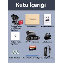 Pruveeo D90-4Ch Fhd Wı-Fı Gps + 128Gb Sd Kart Kame