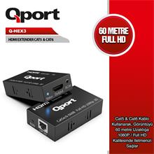 Qport Q-Hex3 Hdmı Extender Cat6 60M 2 Lı Paket