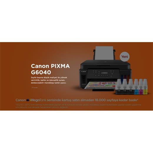 Canon Pıxma G6040 Tanklı Renkli Yaz/Tar/Fot Wi-Fi A4