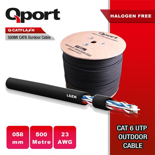 Qport Q-Catflash 500 Metre Lszh Cat6 Outdoor Kablo