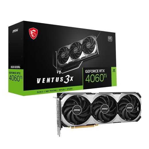 Msı Geforce Rtx 4060Tı Ventus 3X 8G Oc Gddr6 Hdmı Dp 128Bıt