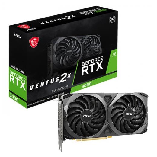 Msı Rtx 3060 Ventus 2X 8G Oc 8Gb Gddr6 Hdmı Dp 128Bit