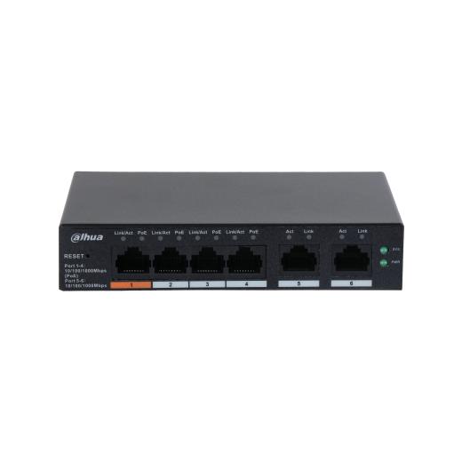 Dahua Cs4006-4Gt-60 4 Port 4Xge-2Xge Yönetilebilir 60W Poe Switch