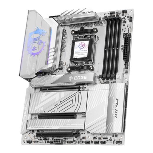 Msı Mpg X870E Edge Tı Wıfı Am5 Ddr5 8400Mhz(Oc) Usb4 4X M.2 Hdmı 5G Lan Wıfı 7 Rgb Atx