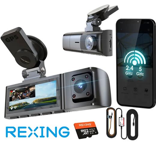 Rexıng R316 4K Gps Wı-Fı Arac Kamerası + 64Gb Sd