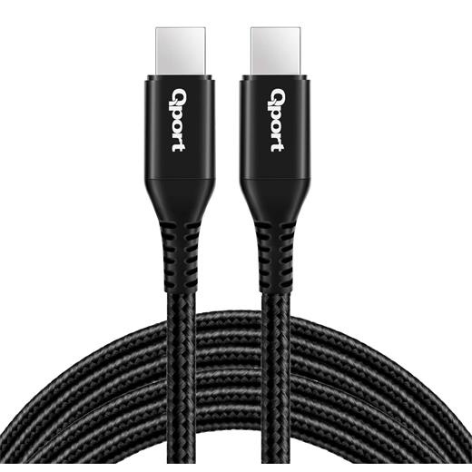 Qport Q-Type-C3 3M Type-C 100W Super Hızlı Pd Sarj Ve Data Kablosu