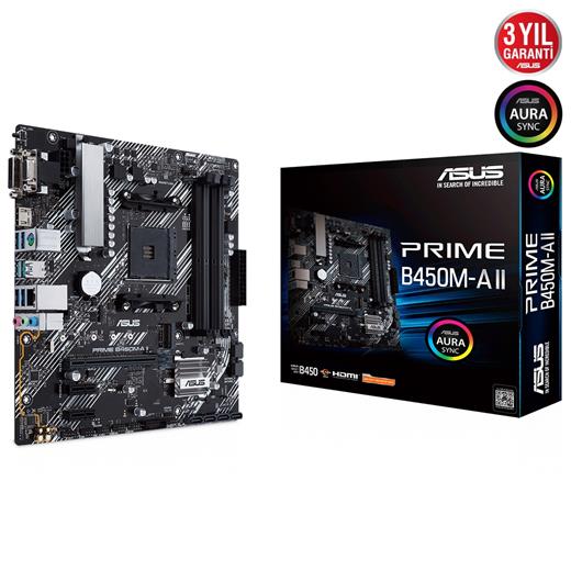 Asus Prıme B450M-A Iı 4400 Ddr4 Dvı Vga M2 Am4 