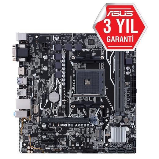 Asus Prıme A320M-K Ddr4 3200Mhz S+Glan Usb3 Am4