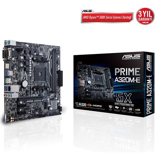 Asus Prıme A320M-E Ddr4 Am4 A320 Usb3.0 M.2 Sata
