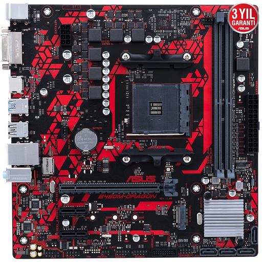 Asus B450M Dragon Ddr4 4400(Oc) Dvı-D Hdmı M.2 Am4 