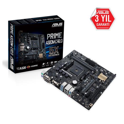 Asus Prıme A320M-C R2.0 Ddr4 3200Mhz M.2 Hdmı Sata Am4 Matx