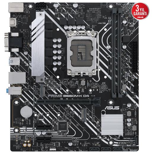 Asus Prıme B660M-K D4 Ddr4 5333(Oc) M.2  Matx 1700P