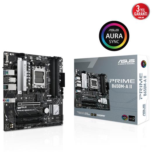 Asus Prıme B650M-A Iı Ddr5 6400Mhz  Matx M.2 Am5