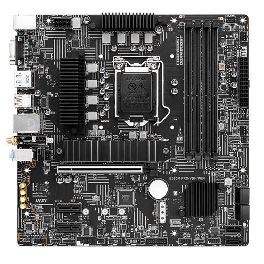 Msı B560M Pro-Vdh 5066(Oc) Ddr4 Hdmı M.2 2.5G Lan Matx 1200P