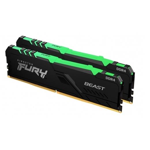 16Gb Kıngston Fury Beast  Rgb Ddr4 3200Mhz Kf432C16Bbak2/16 2X8G