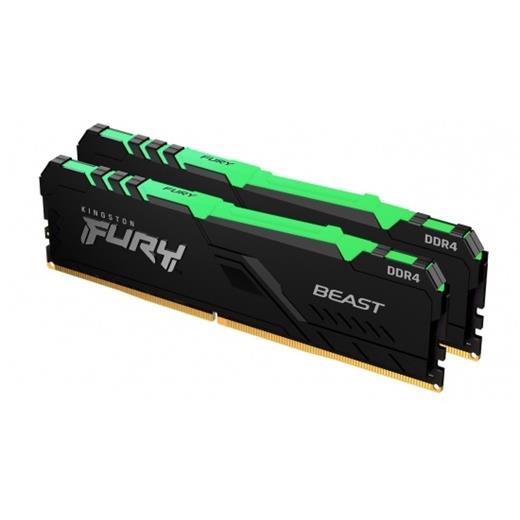 16Gb Kıngston Fury Beast Rgb Ddr4 3600Mhz Kf436C17Bbak2/16 2X8G