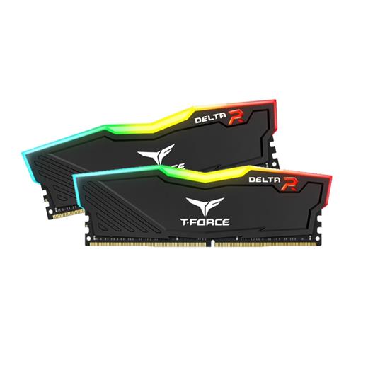 Team T-Force Delta Rgb Black 16Gb (2X8Gb) 3600Mhz Cl18 Ddr4 Gaming Ram (Tf3D416G3600Hc18Jdc01)