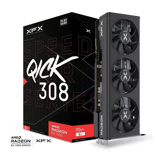 Xfx Speedster Qıck 308 Rx 7600 Black 8Gb Gddr6 128Bit (Rx-76Pqıckby)