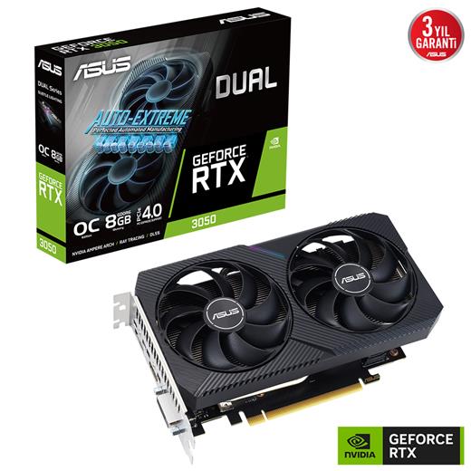 Asus Dual-Rtx3050-O8G V2 8Gb Gddr6 Hdmı 128Bıt 