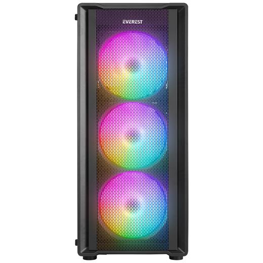 Everest Mıdıon Mesh Peak 350W 4*120Mm Rainbow Kasa