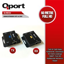 Qport Q-Hex2 Hdmı Extender Cat6 60M 2 Li Paket - 2