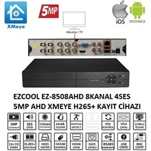 Ezcool Ez-8508Ahd 8Kanal 5Mp 1Hdd Xmeye Koaksıyel - 1